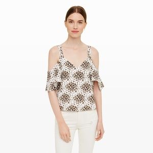 Club Monaco - Beuio Cold Shoulder Print Blouse